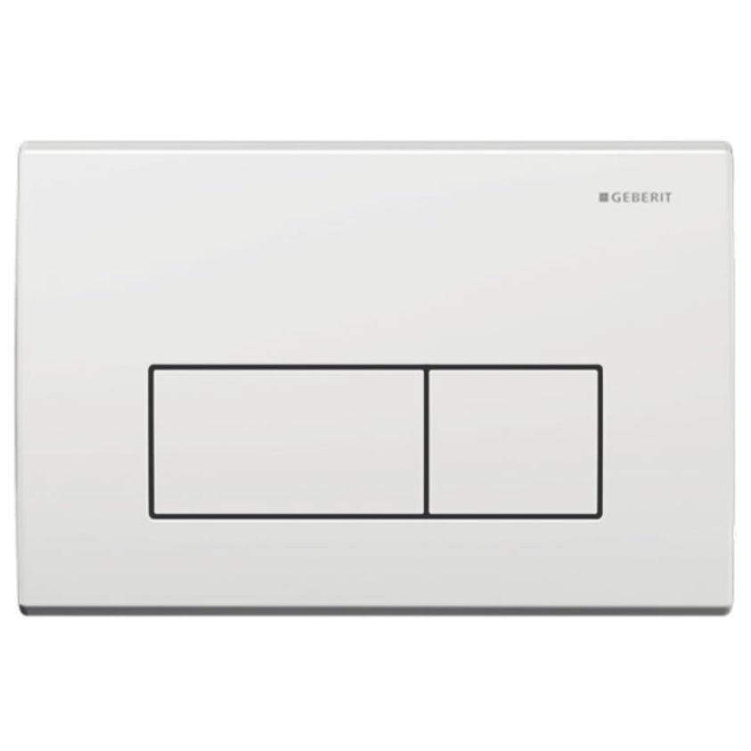 Cutout image of Geberit Kappa50 White Dual Flush Plate